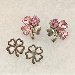 🍀 Set of 2 Four Leaf Clover Earrings